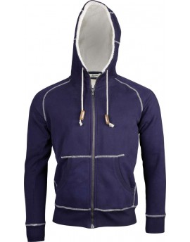 Kapucnis Cipzáras Uniszex Pulóver Szőrme Béléssel